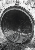 Lincoln Tunnel construction in New York