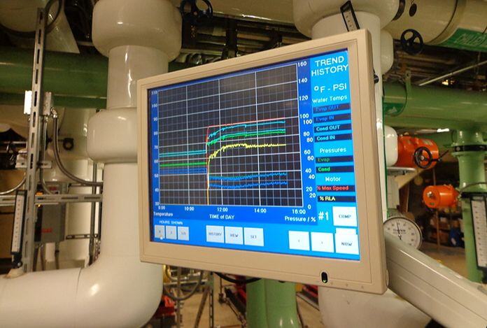 computer screen with data