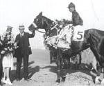 Winning horse at Keeneland horse track